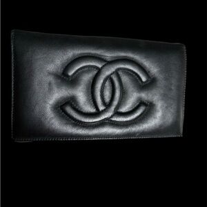 Genuine Leather CHANEL Black Wallet clutch